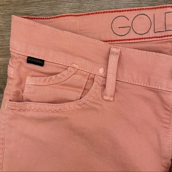 Goldsign Frontier Slim Crop Jeans in Salmon 27 - Picture 6 of 9